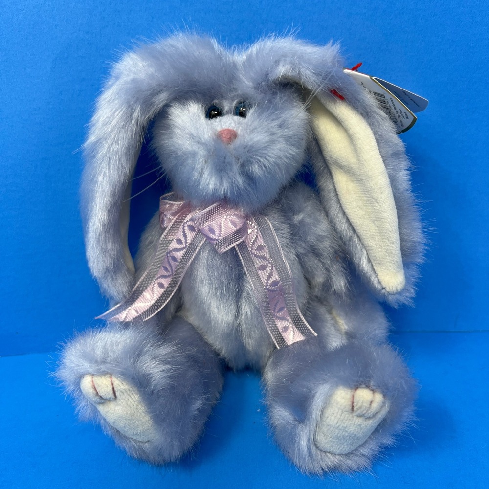 Ty Attic Treasures Azalea the Rabbit Plush 1993 Lavender Jointed Bunny with Tags